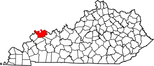 State map highlighting Henderson County