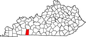 State map highlighting Todd County