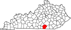 State map highlighting Wayne County