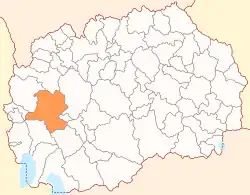 Location of Municipality of Kičevo