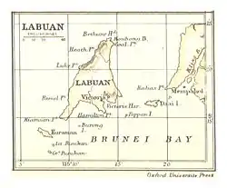 Map of Labuan, 1888