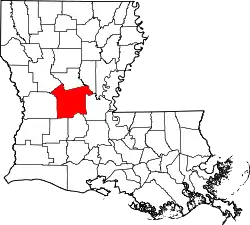 Location within the U.S. state of Louisiana