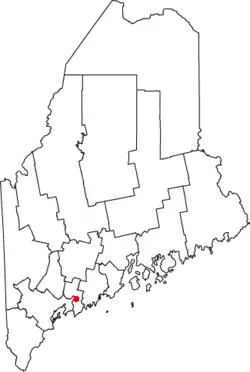 Location of Bath in Maine