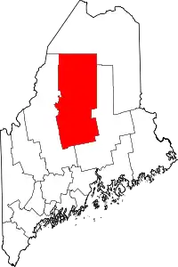 State map highlighting Piscataquis County