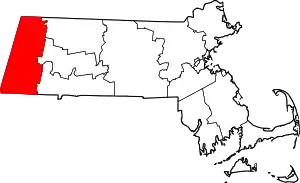 State map highlighting Berkshire County