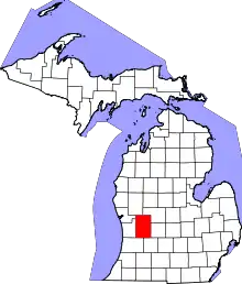 State map highlighting Kent County