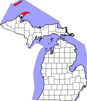 Keweenaw County map