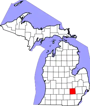 State map highlighting Livingston County