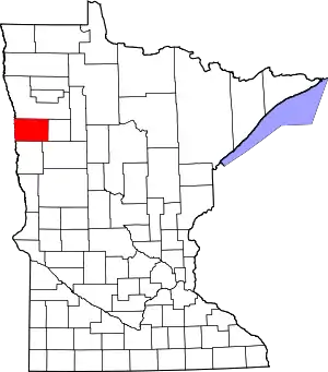 Map of Minnesota highlighting Norman County