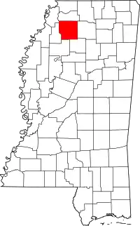 State map highlighting Panola County