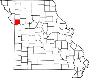 A state map highlighting Clay County in the northwestern part of the state.