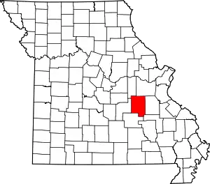 A state map highlighting Crawford County in the southeastern part of the state.