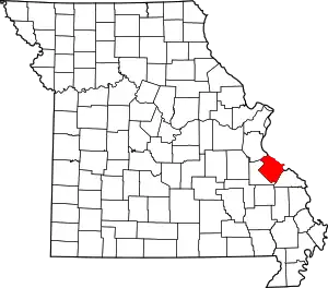 Location of Ste. Genevieve County, Missouri