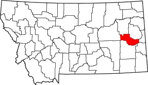 State map highlighting Prairie County