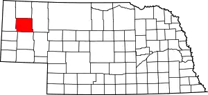 Map of Nebraska highlighting Box Butte County