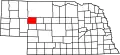 Map of Nebraska highlighting Grant County