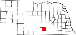 State map highlighting Kearney County