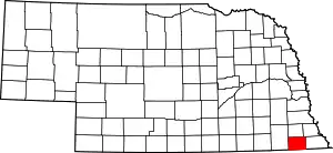 State map highlighting Pawnee County