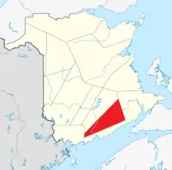 Location within New Brunswick