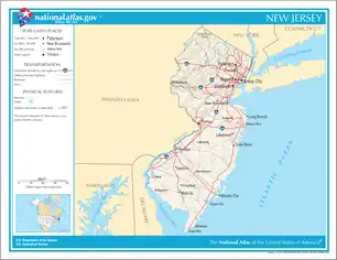 Image 18Map of New Jersey's major transportation networks and cities (from New Jersey)