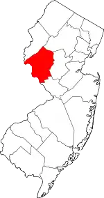 Hunterdon County map