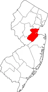 Middlesex County map