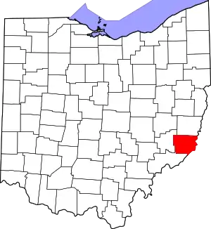 State map highlighting Monroe County