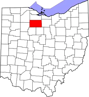 State map highlighting Seneca County