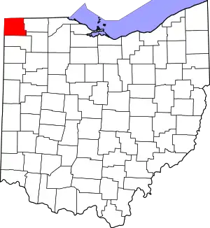 State map highlighting Williams County