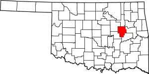 Okmulgee County map