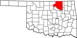 State map highlighting Osage County