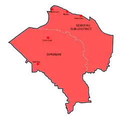 Map of Simunjan District