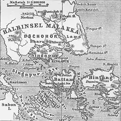 Image 101888 German map of Singapore (from History of Singapore)