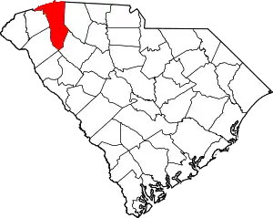 State map highlighting Greenville County