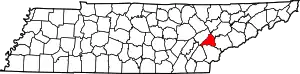 State map highlighting Loudon County