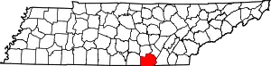 State map highlighting Marion County