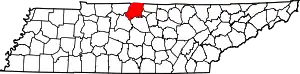 State map highlighting Sumner County