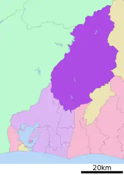 Location of Tenryū-ku in  Shizuoka