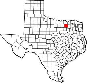 State map highlighting Collin County