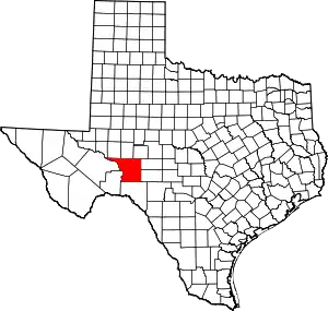 State map highlighting Crockett County