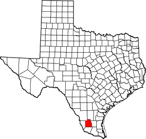 State map highlighting Jim Hogg County