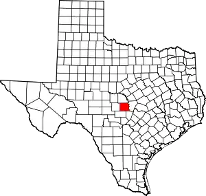 Llano County map