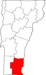 State map highlighting Windham County