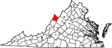 State map highlighting Highland County