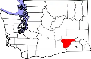 State map highlighting Franklin County