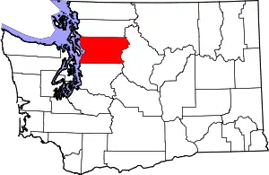 State map highlighting Snohomish County