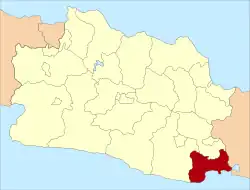 Location within West Java