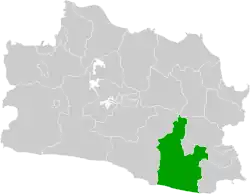 Location within West Java