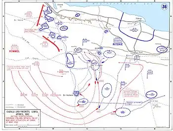 Map of Battle of Gazala