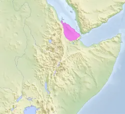 Location of Dankali Sultanate